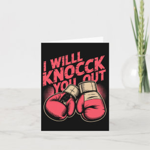 Carte Drôle Boxer Vous Frapper Les Gants De Boxe Je Saur