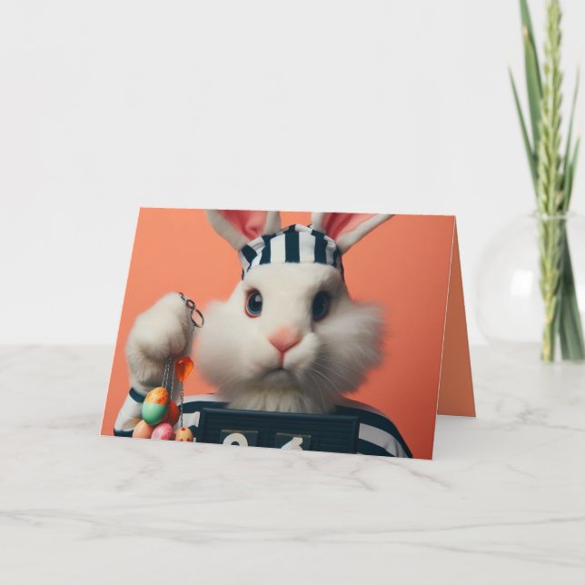 Carte Drôle Bunny Joyeux Pâques (Devant)