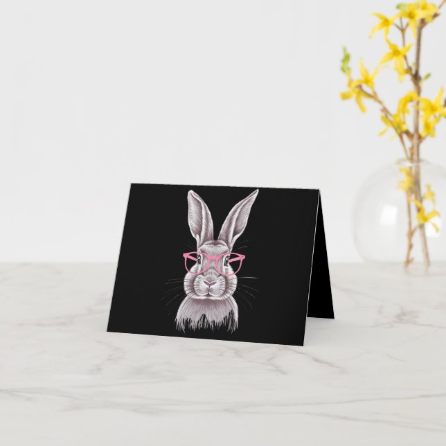 Carte Drôle Bunny mignon Cadeaux de famille Pâques (Fleur jaune)