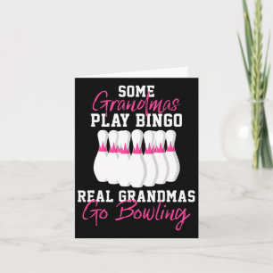 Carte Drôle cadeau Bowling pour grand-mère