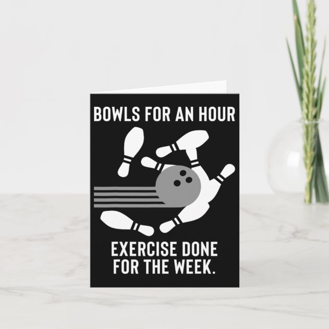 Carte Drôle cadeau Bowling pour Lazy Bowlers (Devant)