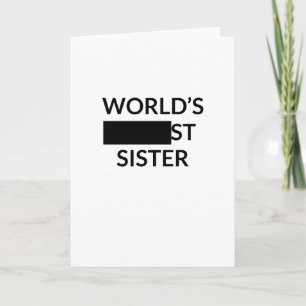 Carte Drôle cadeau Soeur - Soeur Vierge du monde