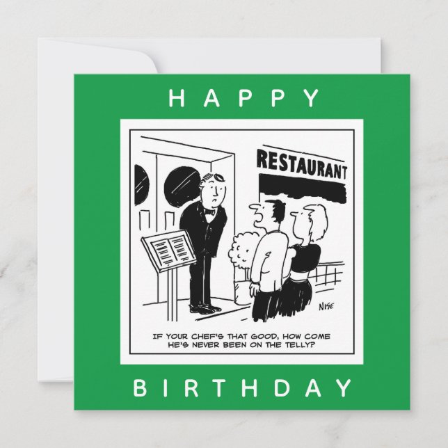 Carte Drôle Caricature du chef - Le chef est-il très rép (Devant)