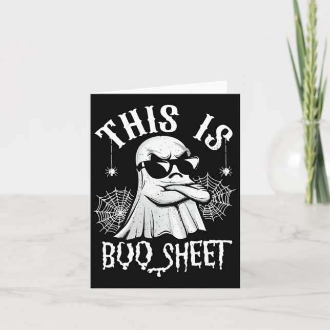 Carte Drôle Ceci Est Boo Sheet Ghost Lazy Halloween Men  (Devant)