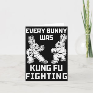 Carte Drôle Chaque Lapin Se Battait en Kung Fu à Pâques