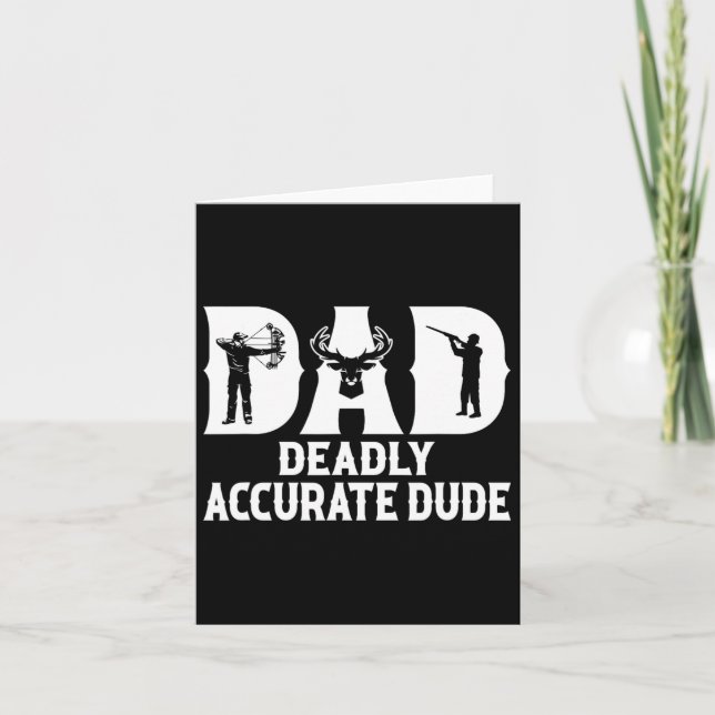 Carte Drôle Chasse aux Cerfs Papa Mort Accurate Cool F (Devant)
