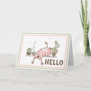 Carte Drôle Chat Étirement Vierge à l'intérieur de la ca