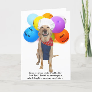 Carte Drôle Chef Chien/Lab Anniversaire