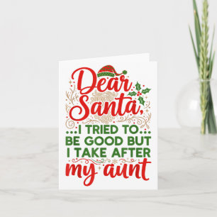 Carte Drôle Cher Santa j'ai essayé d'être sage mais je r