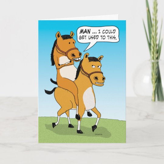 Carte Drole Cheval Equitation Cheval Anniversaire Zazzle Fr