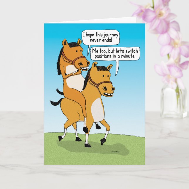 Twizler Carte Amusante Avec Cheval Zébré – Carte Vierge – Carte D