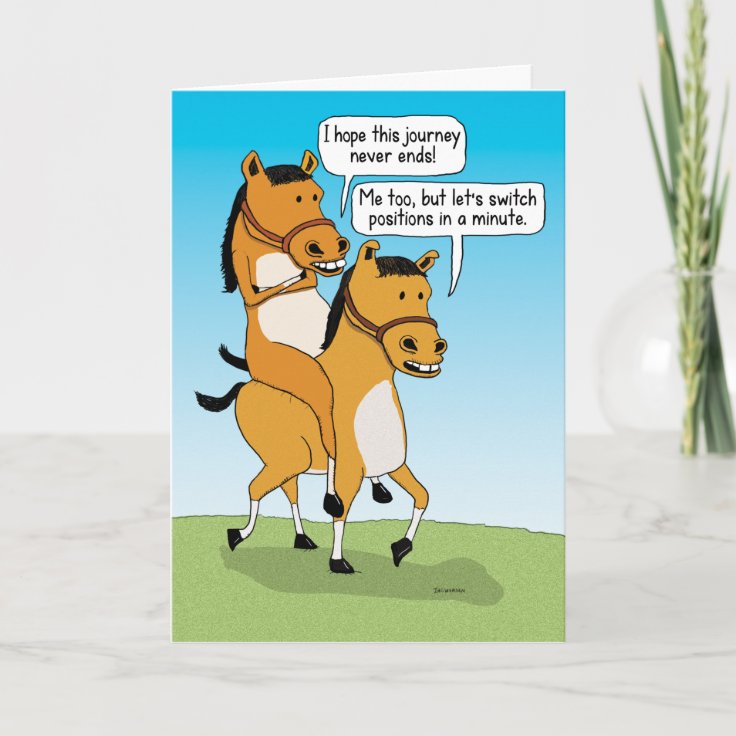 Carte Drole Cheval Equitation Cheval Joyeux Anniversaire Zazzle Fr