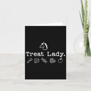 Carte Drôle Cheval Treat Lady - Cheval Maman Heures éque