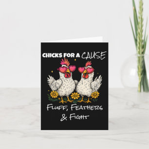 Carte Drôle Chicken Breast Cancer Sensibilisation Poussi