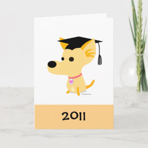 Carte Drôle chien de graduation