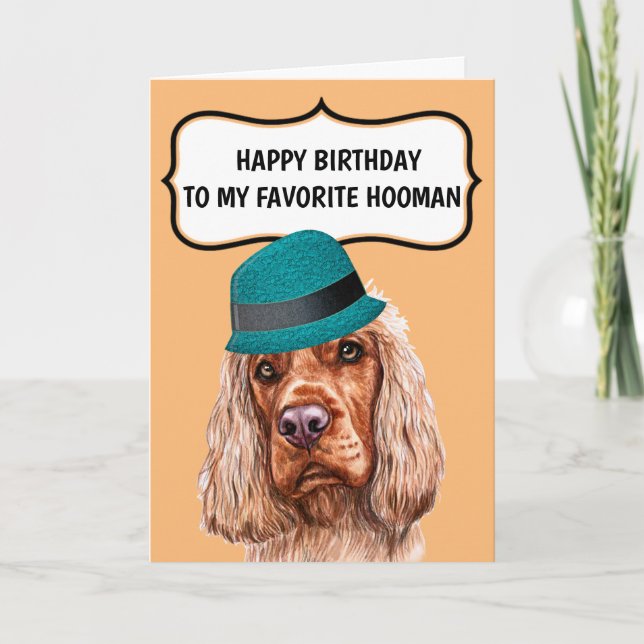 Carte Drôle chien favori hooman message personnalisé ann (Devant)