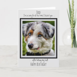 Carte Drôle Chien Papa Joyeux Anniversaire Chien mignon 