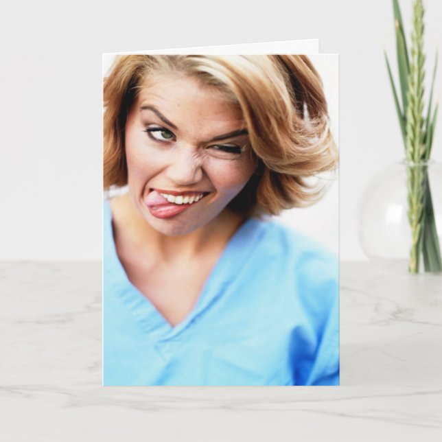 Carte Drôle Citation de soeur dire - Je souris parce que (Devant)