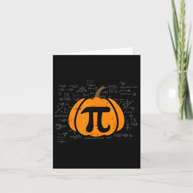 Carte Drôle Citrouille Pie Math Enseignant Halloween Tha (Devant)