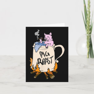 Carte Drôle Cochon rôti rôti barbecue fête grill Master 