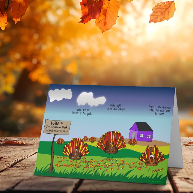 Carte Drôle, Coloré, Vacances Cartoon Turquie (Whoa! Check out this most excellent and funny cartoon Thanksgiving and Holiday greeting card!)