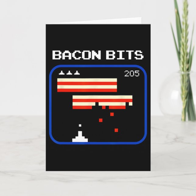 Carte Drôle Con 8 bits Joueur vidéo Retro Geek Nerd (Devant)