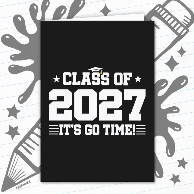 Carte Drôle Cool Graduation C'est L'heure Terminale Prom (Créateur téléchargé)