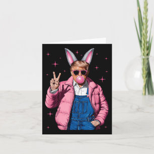 Carte Drôle Coquette Pâques Trump Bunny Blowbble S