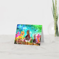 Drôle Corneilles et Fleurs Oh Crap Greeting Card