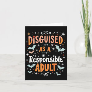 Carte Drôle Costume Halloween déguisé en responsable
