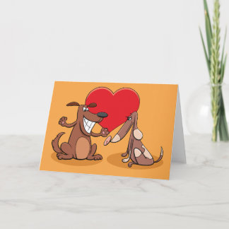 Carte Drôle Couple de Chien Valentine's Day