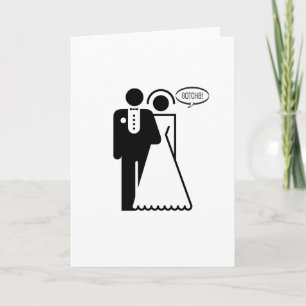Carte Drôle, "Couple mariage" Gotcha ! design