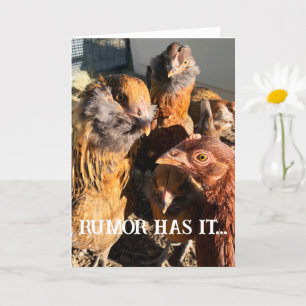 Carte Drôle Curieux Ambre Brown Poulets photo de gros pl