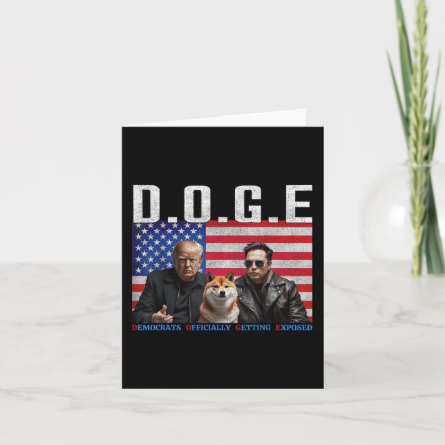 Carte Drôle D.o.g.e Démocrates Doge Obtenir Officielleme (Devant)