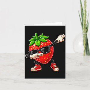 Carte Drôle Dabbing Fraise Été Amateur De Fruits Hommes 