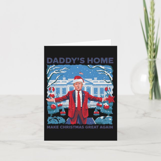 Carte Drôle Daddy Accueil Trump laide Sweater de Noël Xm (Devant)