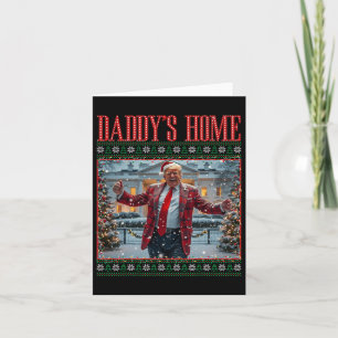 Carte Drôle Daddy's Home Trump laide pull de Noël Xm