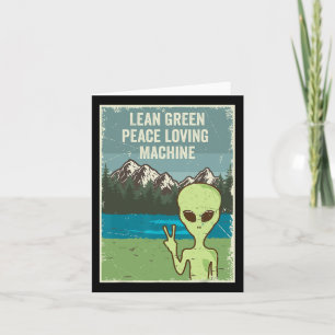 Carte Drôle d'alien vivant en paix amateur de la nature 
