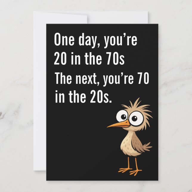 Carte drôle d'anniversaire 70 ans pour papa (Devant)