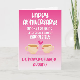 Carte drôle d'anniversaire de mariage pour mari et