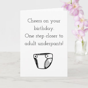 Carte drôle d'anniversaire vieux sous-humour adulte