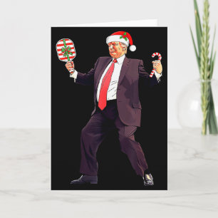 Carte Drôle danse Trump Père Noël Noël Xmas Pickl