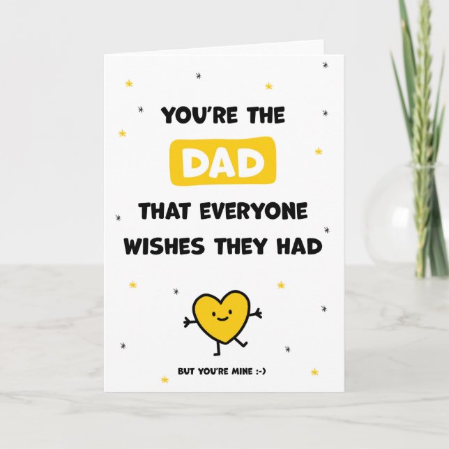 Carte drôle d'appréciation pour papa (Devant)