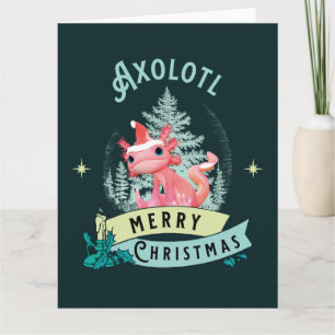 Carte Drôle d'Axolotl Joyeux Noël