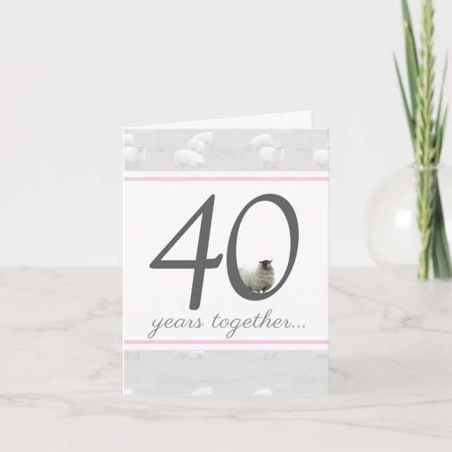 Carte drôle de 40ème anniversaire de mariage rubis (Devant)
