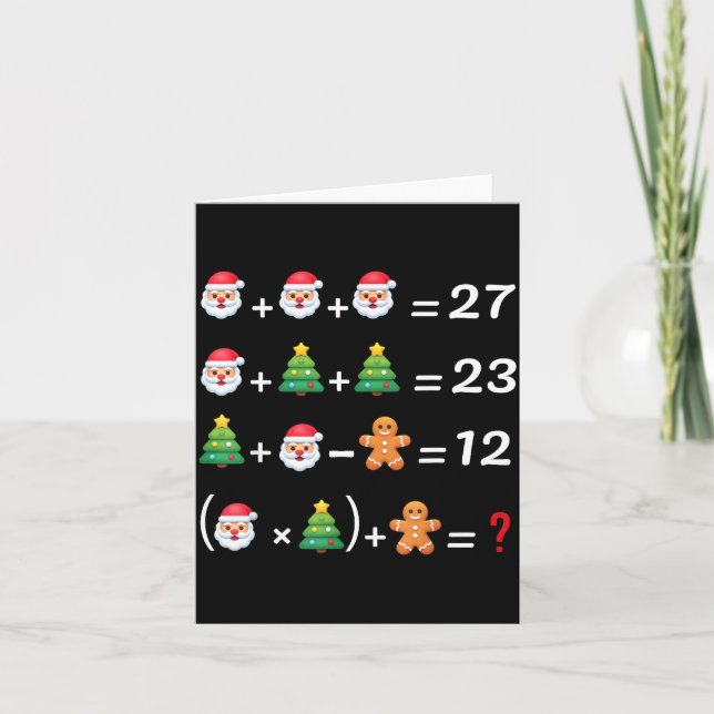 Carte Drôle de 67 mème Noël professeur de mathématiques  (Devant)