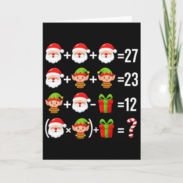 Carte Drôle de 67 Meme Santa Prof de Maths Noël Six Sept (Devant)