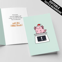 Drôle de Axolotl grassouillet échelle Chonk Noël M