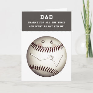 Carte Drôle de Baseball pour la Fête des Pères