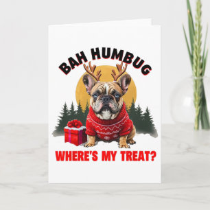 Carte Drôle de Bouledogue Français h Humbug Où est mon f